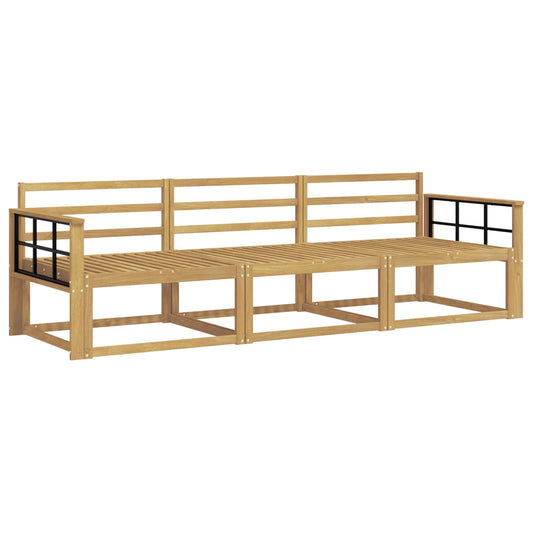 vidaXL Outdoor Sofa Set 3 pcs White 249.5 x 83 x 73 cm