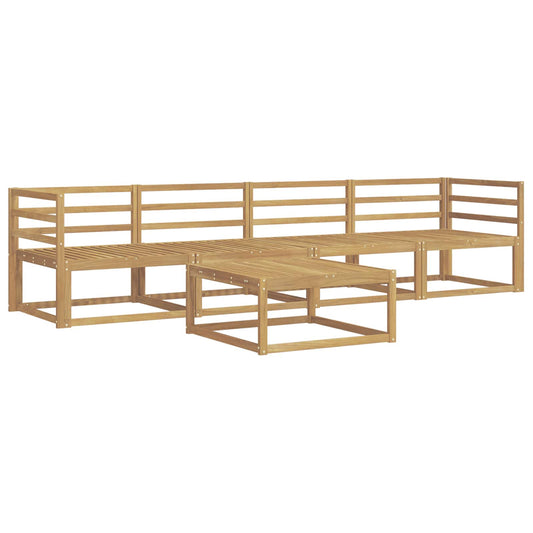 vidaXL Outdoor Sofa Set 5 pcs White 79 x 79 x 37 cm Solid Acacia Wood
