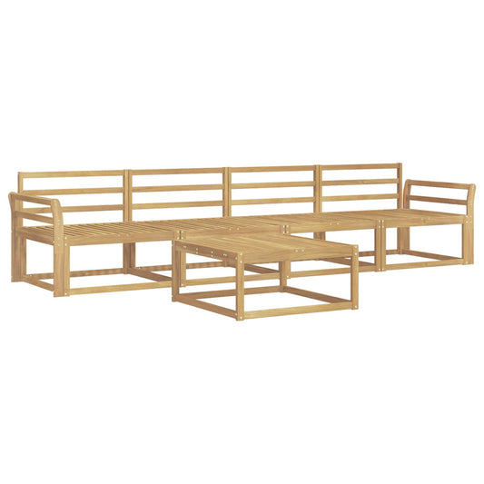 vidaXL Outdoor Sofa Set 5 pcs White 79 x 79 x 37 cm Solid Acacia Wood