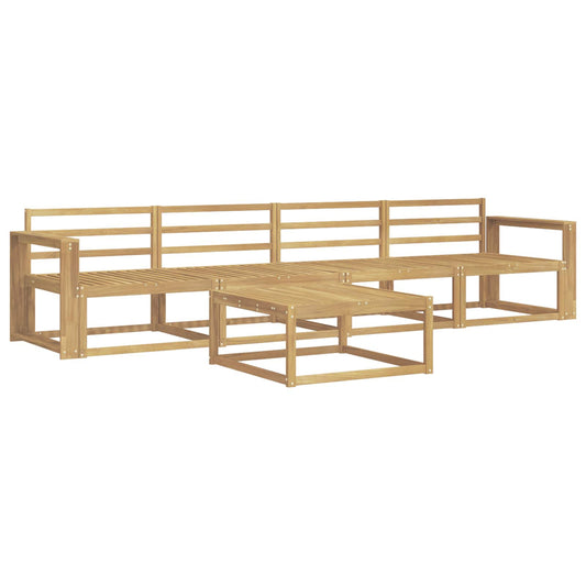 vidaXL Outdoor Sofa Set 5 pcs White 79 x 79 x 37 cm Solid Acacia Wood