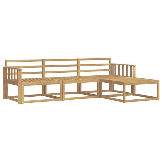 vidaXL Outdoor Sofa Set 4 pcs White 249.5 x 162.5 x 73 cm