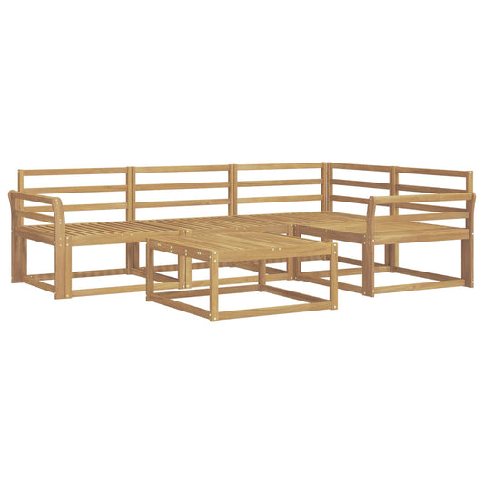 vidaXL Outdoor Sofa Set 5 pcs White 79 x 79 x 37 cm Solid Acacia Wood
