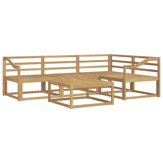 vidaXL Outdoor Sofa Set 5 pcs White 79 x 79 x 37 cm Solid Acacia Wood