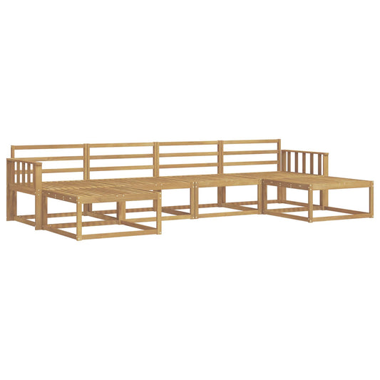 vidaXL Outdoor Sofa Set 6 pcs White Solid Acacia Wood