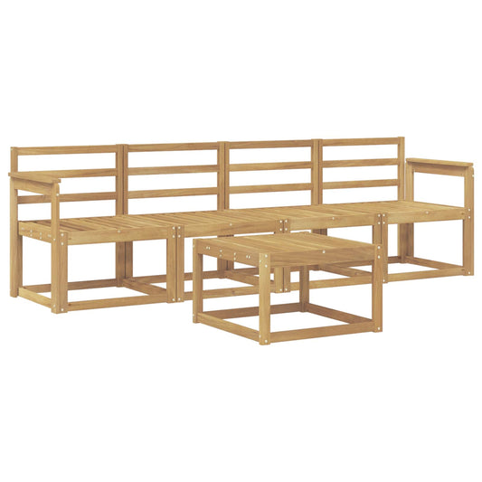 vidaXL Outdoor Sofa Set 5 pcs White Solid Acacia Wood