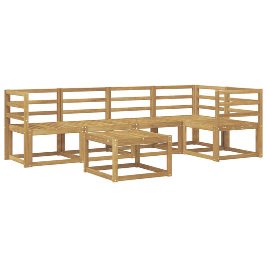 vidaXL Outdoor Sofa Set 6 pcs White Solid Acacia Wood