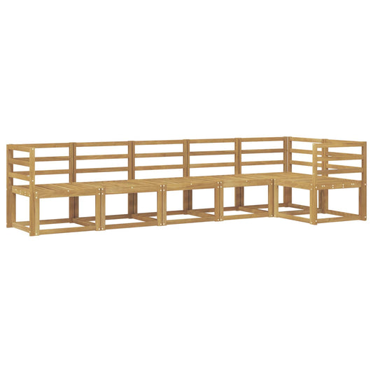 vidaXL Outdoor Sofa Set 6 pcs White Solid Acacia Wood