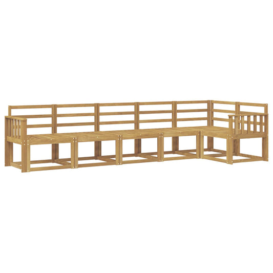 vidaXL Outdoor Sofa Set 6 pcs White Solid Acacia Wood