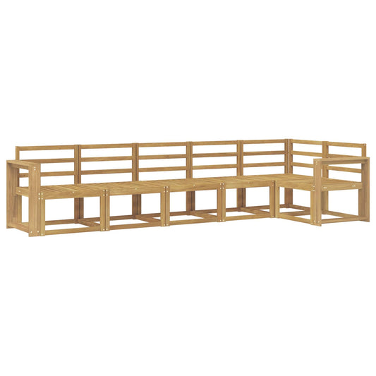 vidaXL Outdoor Sofa Set 6 pcs White Solid Acacia Wood