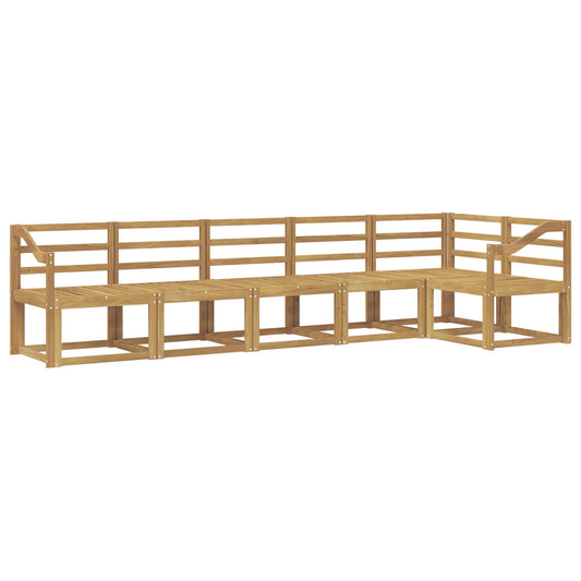 vidaXL Outdoor Sofa Set 6 pcs White Solid Acacia Wood