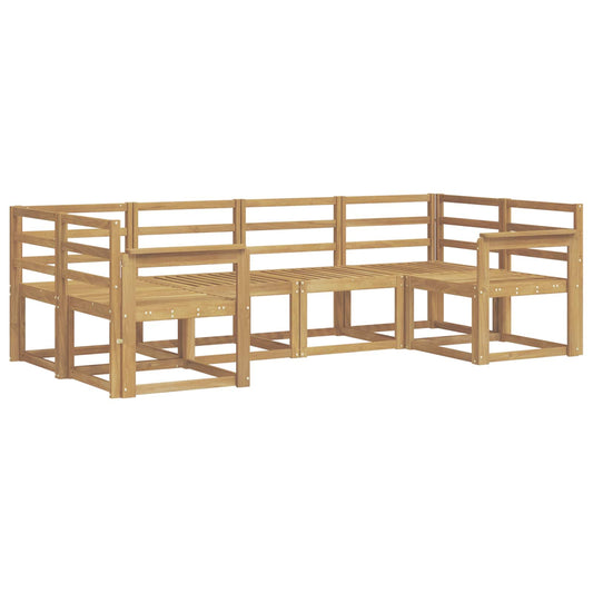 vidaXL Outdoor Sofa Set 6 pcs White Solid Acacia Wood