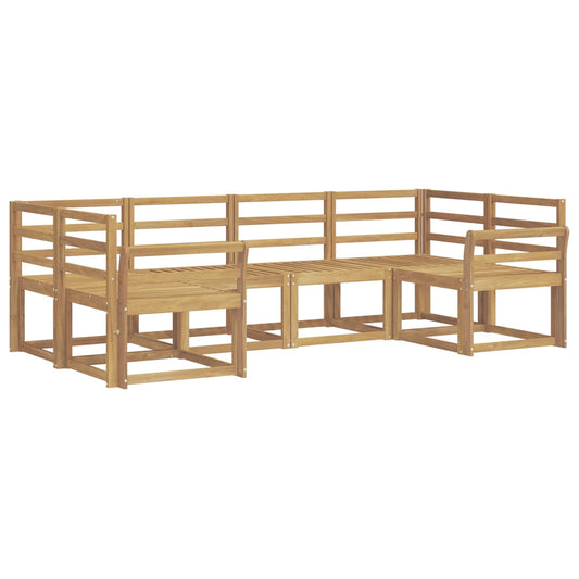 vidaXL Outdoor Sofa Set 6 pcs White Solid Acacia Wood