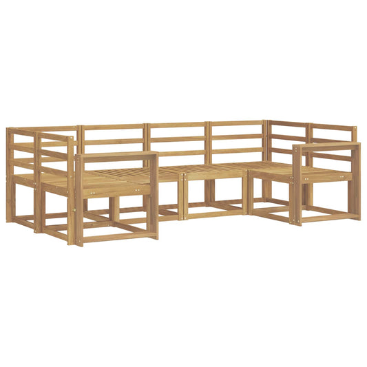 vidaXL Outdoor Sofa Set 6 pcs White Solid Acacia Wood