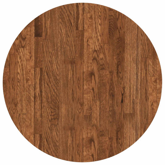 vidaXL Table Top Light Brown Ø 60 x 2.5 cm Solid Oak Wood