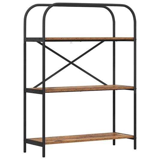 vidaXL Bookshelf 3-Tier 80 x 30 x 109 cm Engineered wood Old Wood