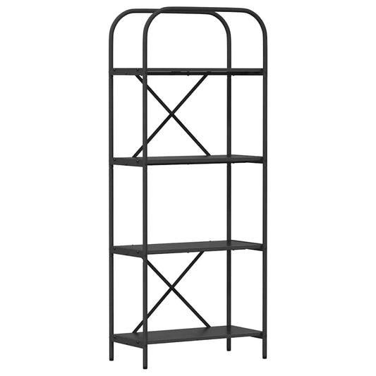 vidaXL Bookshelf 4-Tier 60 x 30 x 146 cm Engineered wood Black Oak