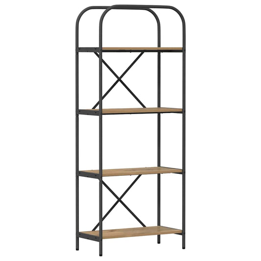 vidaXL Bookshelf 4-Tier 60 x 30 x 146 cm Engineered wood Artisan Oak