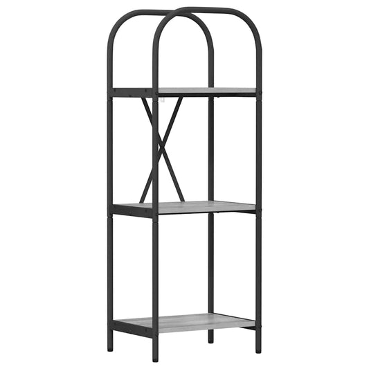 vidaXL Bookshelf 3-Tier 40 x 30 x 109 cm Engineered wood Grey Sonoma