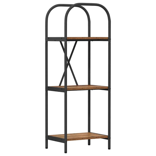 vidaXL Bookshelf 3-Tier 40 x 30 x 109 cm Engineered wood Old Wood