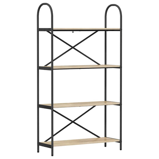 vidaXL Bookshelf 4-Tier 80 x 30 x 146 cm Engineered wood Sonoma Oak