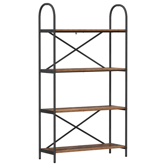 vidaXL Bookshelf 4-Tier 80 x 30 x 146 cm Engineered wood Old Wood
