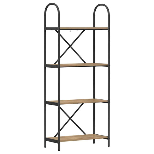 vidaXL Bookshelf 4-Tier 60 x 30 x 146 cm Engineered wood Artisan Oak
