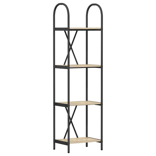 vidaXL Bookshelf 4-Tier 40 x 30 x 146 cm Engineered wood Sonoma Oak
