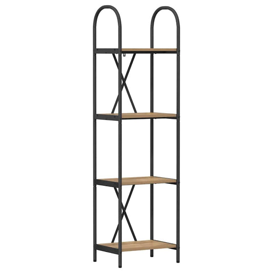 vidaXL Bookshelf 4-Tier 40 x 30 x 146 cm Engineered wood Artisan Oak