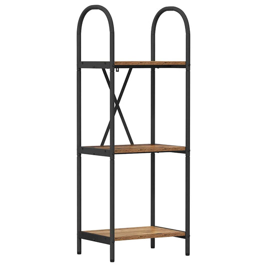 vidaXL Bookshelf 3-Tier 40 x 30 x 109 cm Engineered wood Old Wood