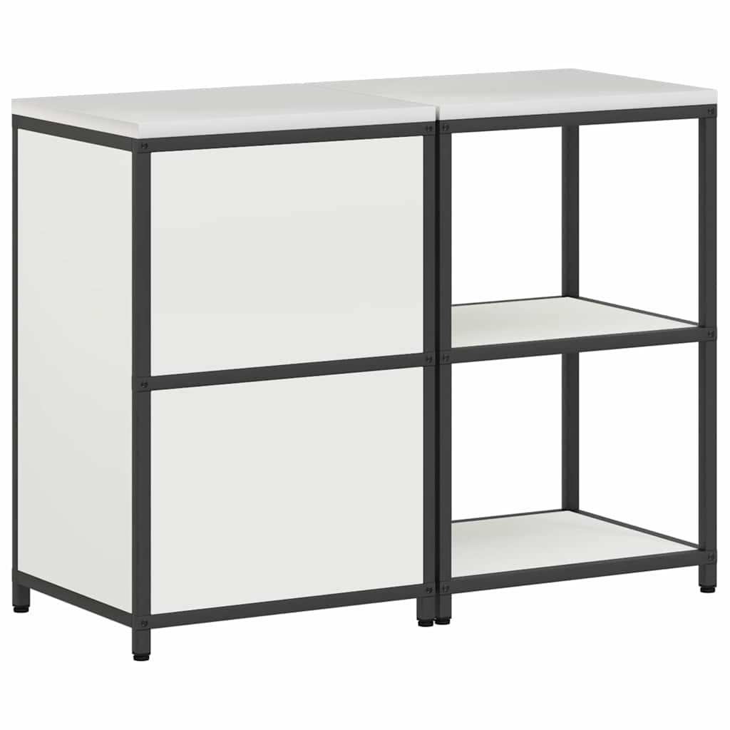 vidaXL Kitchen Storage Set HATTEM 2 pcs White Cold-rolled Steel