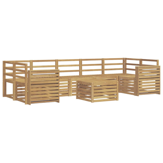 vidaXL Outdoor Sofa Set 8 pcs White Solid Acacia Wood