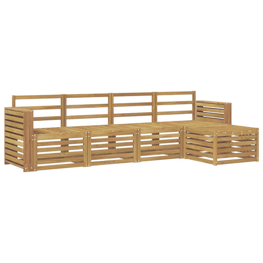 vidaXL Outdoor Sofa Set 5 pcs White 257 x 122.5 x 73 cm