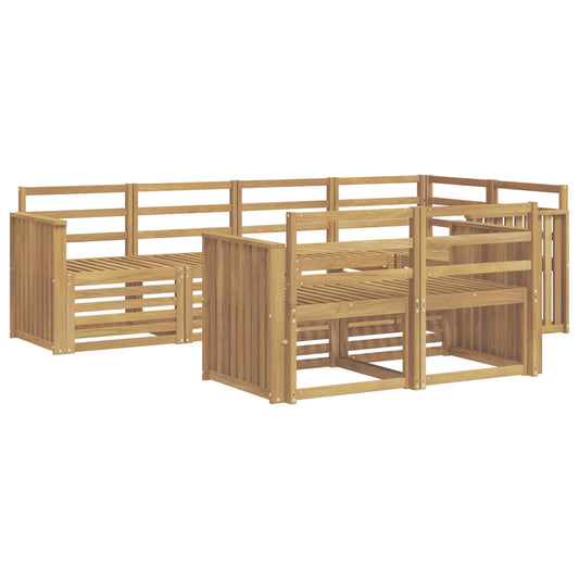 vidaXL Outdoor Sofa Set 7 pcs White 247 x 128.5 x 73 cm