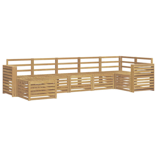 vidaXL Outdoor Sofa Set 7 pcs White