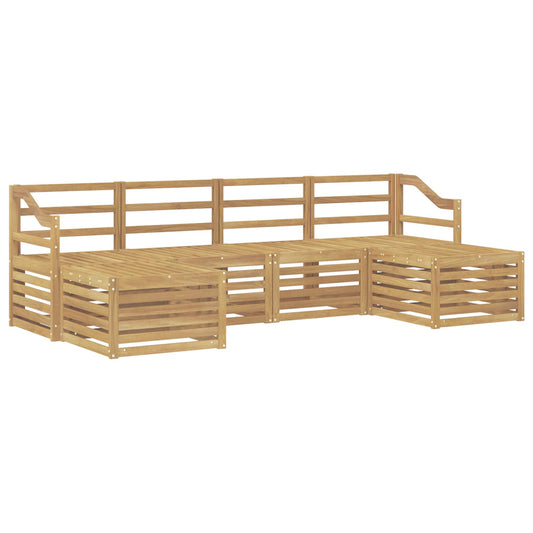 vidaXL Outdoor Sofa Set 6 pcs White Solid Acacia Wood