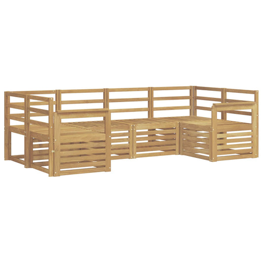 vidaXL Outdoor Sofa Set 6 pcs White 245 x 128.5 x 73 cm
