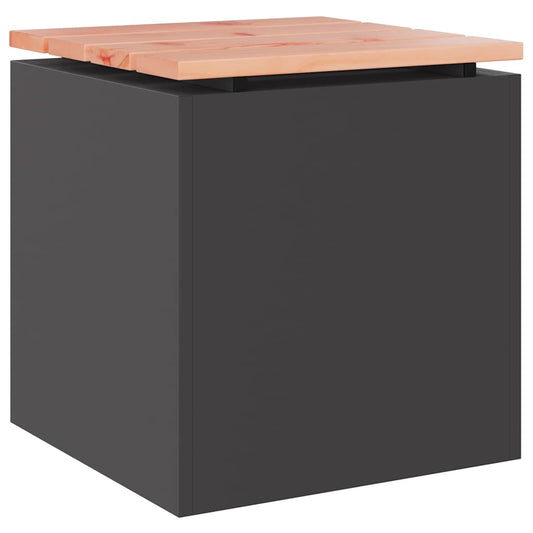 vidaXL Garden Bench Black 40 x 40 x 43 cm Steel
