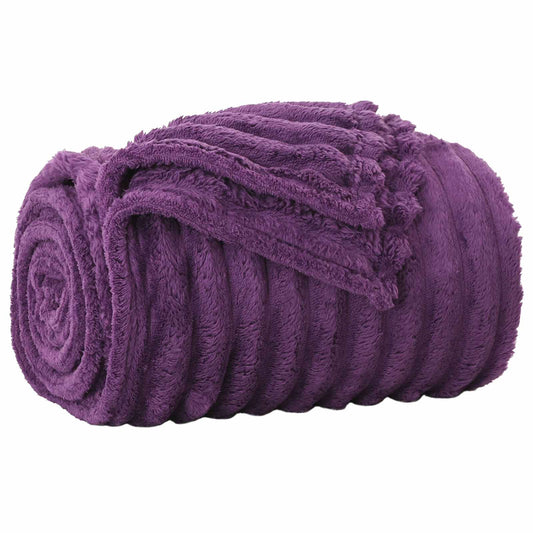 vidaXL Throw Blanket Purple 150 x 130 cm Fleece