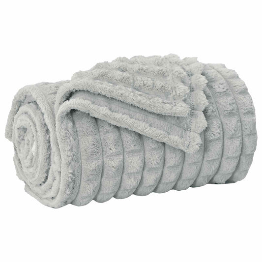 vidaXL Throw Blanket Grey 150 x 130 cm Fleece