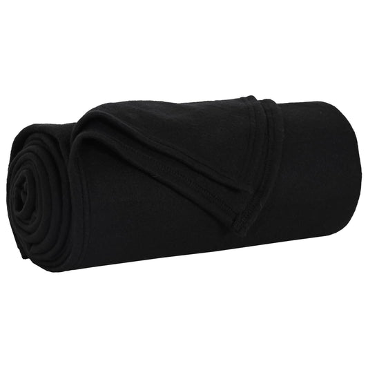 vidaXL Throw Blanket Black 240 x 220 cm Fleece
