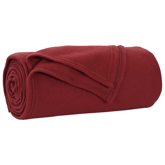 vidaXL Throw Blanket Bordeaux Red 270 x 240 cm Fleece