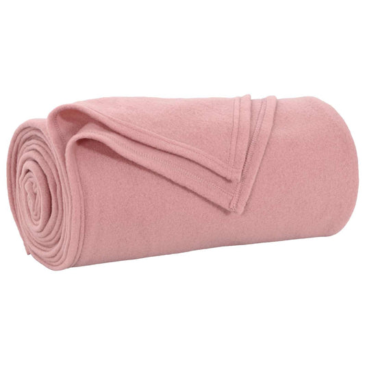 vidaXL Throw Blanket Pink 170 x 130 cm Fleece