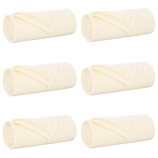 vidaXL Throw Blankets 6 pcs Cream 200 x 150 cm Fleece