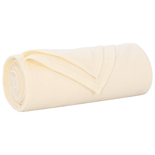 vidaXL Throw Blanket Cream 350 x 270 cm Fleece