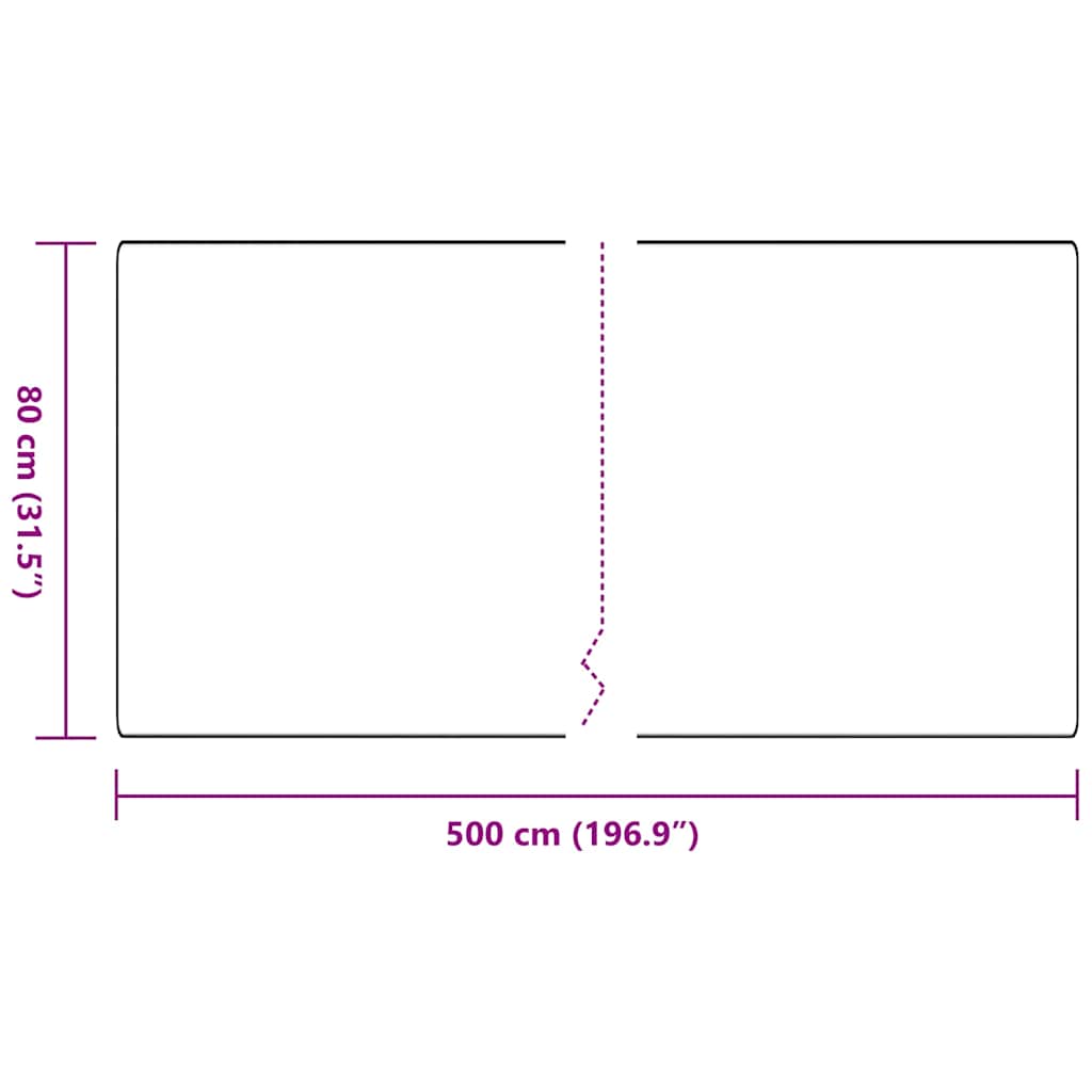 vidaXL Carpet Runner Light Grey 80 x 500 cm 100% Polypropylene