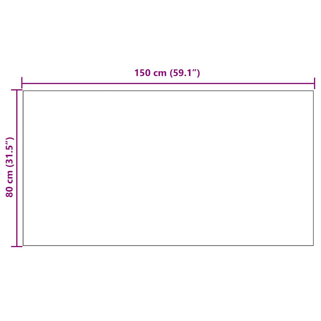 vidaXL Carpet Runner Light Grey 80 x 150 cm Fabric