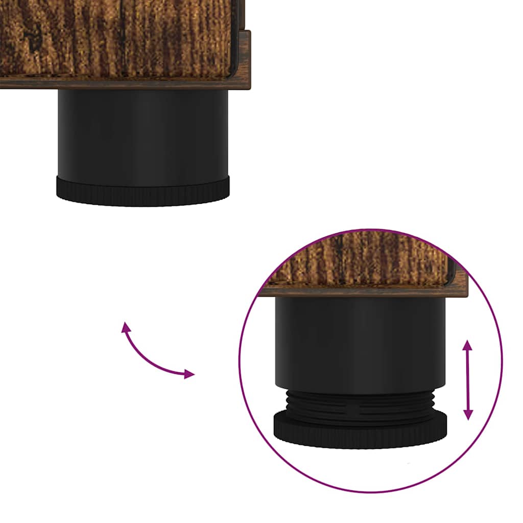 vidaXL Bathroom Furniture Set 2 pcs Smoked Oak 61 x 35 x 64 cm