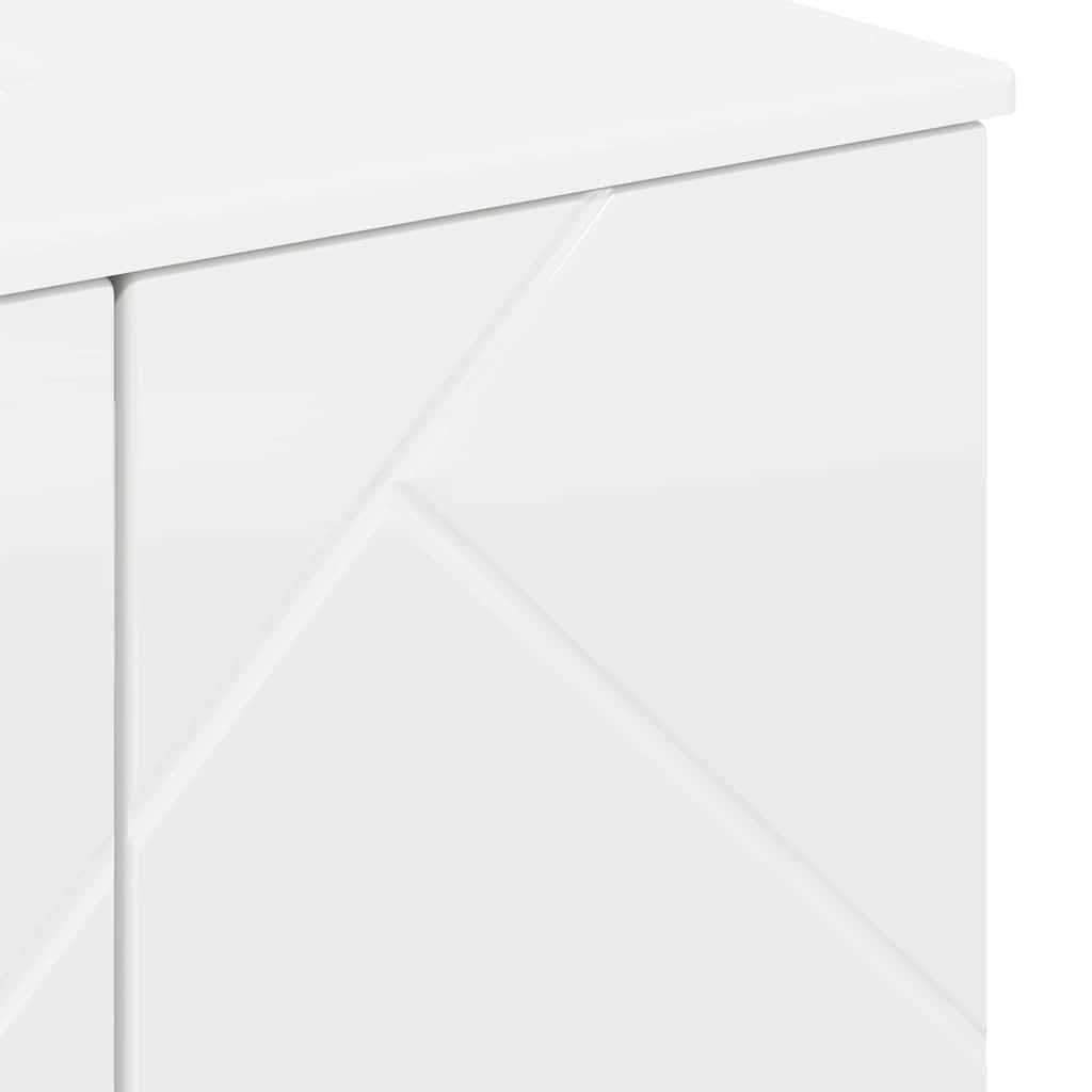 vidaXL Bathroom Furniture Set Wall-mounted 3 pcs High Gloss White