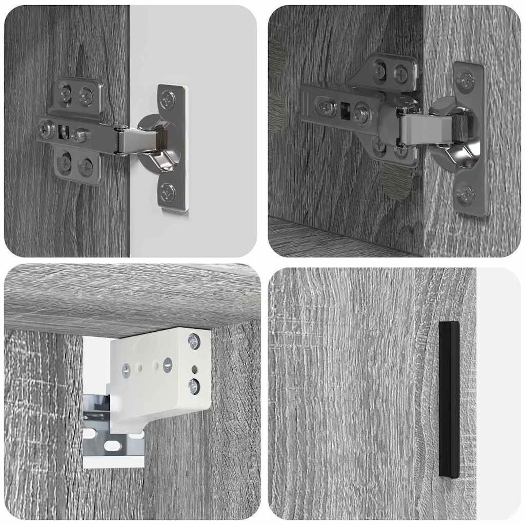 vidaXL Bathroom Furniture Set 5 pcs Grey Sonoma 61 x 35 x 64 cm