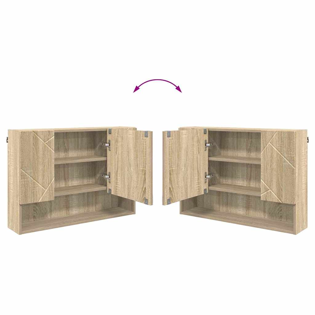 vidaXL Bathroom Furniture Set with Drawer with Shelf 4 pcs Sonoma Oak